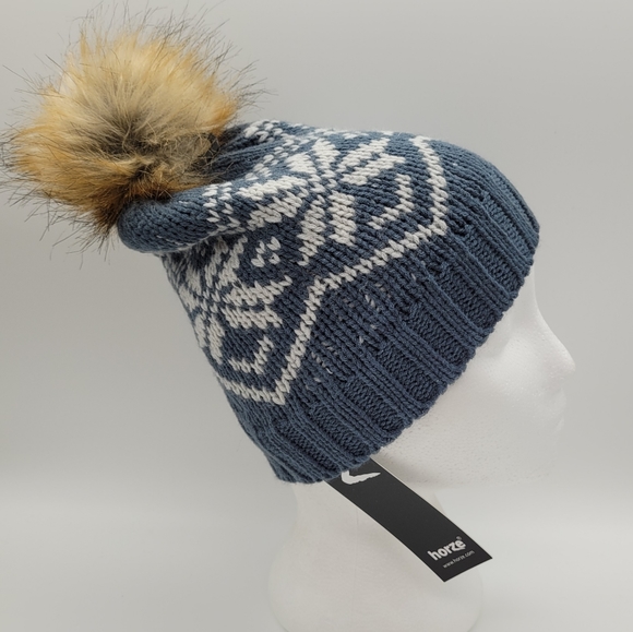 HORZE | Monika kids snowflake hat pompom beanie toque - Picture 3 of 9
